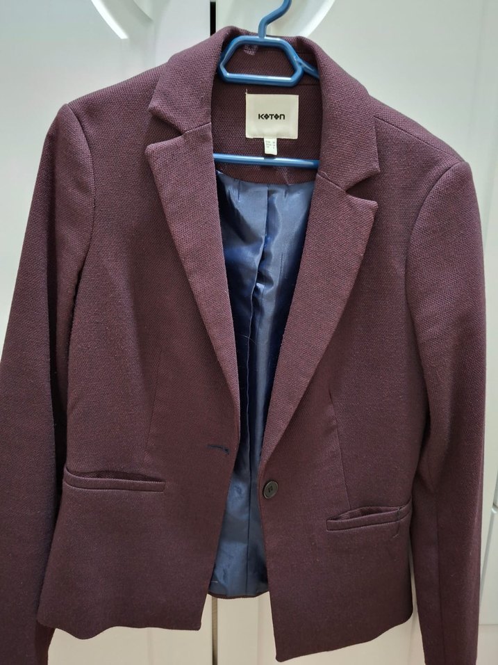 Bordo Kadın Blazer Ceket - Görsel 2