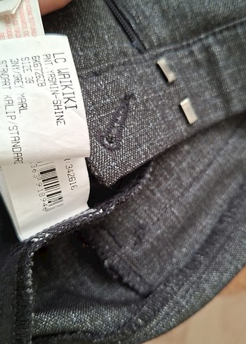 Lcw Gri Kadın Kumaş Pantolon Pilili - Görsel 3