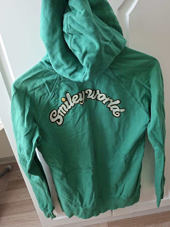 Yeşil Baskılı Kapüşonlu Kadın Sweatshirt - Görsel 2