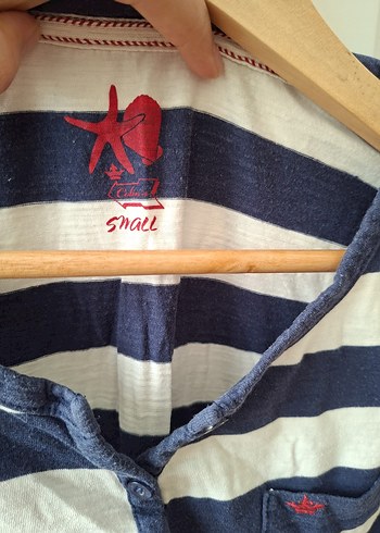 Colins Çizgili Uzun Kollu Pamuklu Kadın Gömlek - Görsel 3