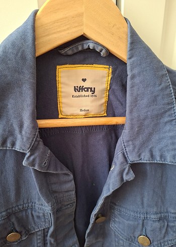 Tıffany Düğmeli Gri Kadın Denim Ceket - Görsel 3