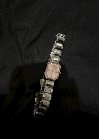 Pembe Kadranlı Gri Kadın Kol Saati - Görsel 2