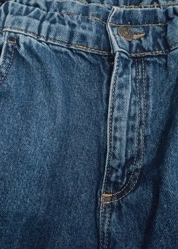 Diğer Gri Kemerli Rahat Kesim Kadın Midi Kot Pantolon
