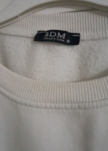 Diğer Beyaz Pamuklu Uzun Kollu Baskılı Sweatshirt
