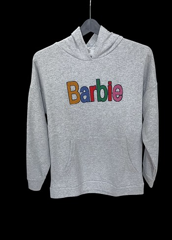 Barbie Baskılı Gri Kız Sweatshirt