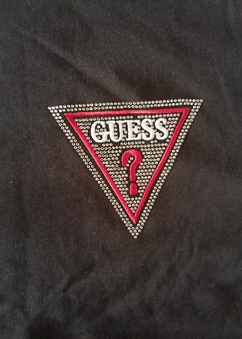 Guess Guess Siyah Kadın Tişörtü, Kısa Kollu,