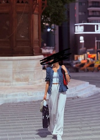 s Beden Gri Bağcıklı Denim