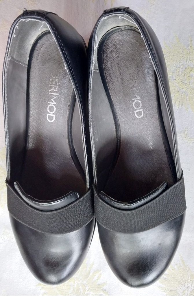 Derimod Siyah Klasik Dolgu Topuklu Ayakkabı - Görsel 3