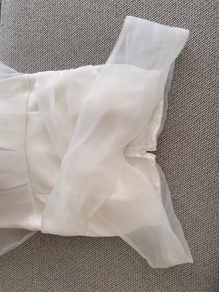 Beyaz Midi A Kesim Nikah Elbisesi - Görsel 4