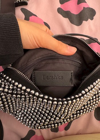 Bershka BERSHKA Siyah Payetli Kadın Omuz Çantası