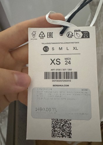 s Beden Bershka Beyaz Uzun Halter Yaka Elbise