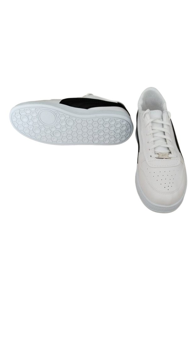 Beyaz Siyah Erkek Spor Ayakkabı - Görsel 4