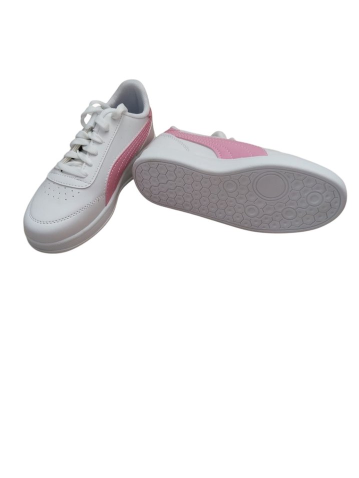 Beyaz Pembe Kadın Spor Ayakkabı - Görsel 3