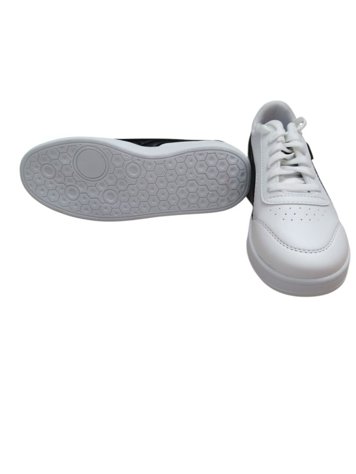 Beyaz Siyah Kadın Spor Ayakkabı - Görsel 4