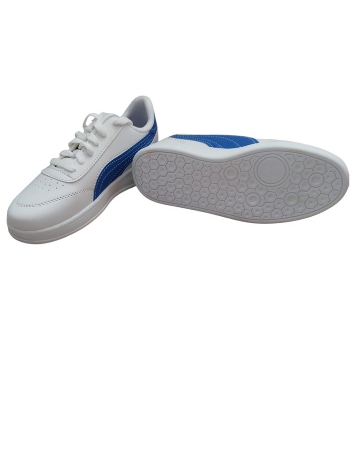 Beyaz Mavi Kadın Spor Ayakkabı - Görsel 4