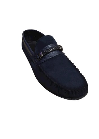 Koyu Mavi Süet Tokalı Erkek Klasik Ayakkabı - Görsel 5