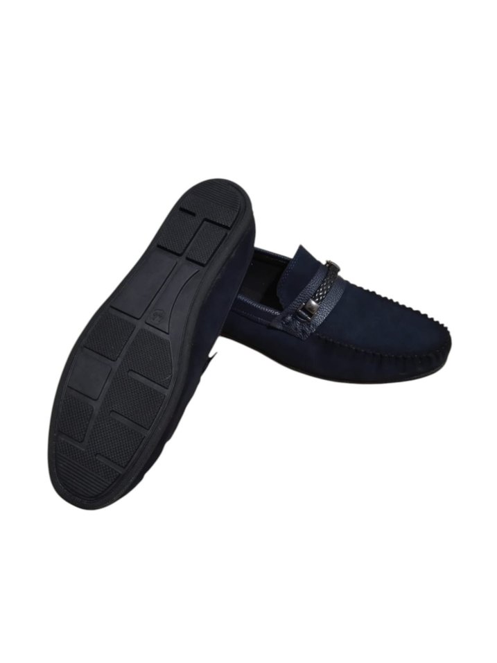 Koyu Mavi Süet Tokalı Erkek Klasik Ayakkabı - Görsel 4