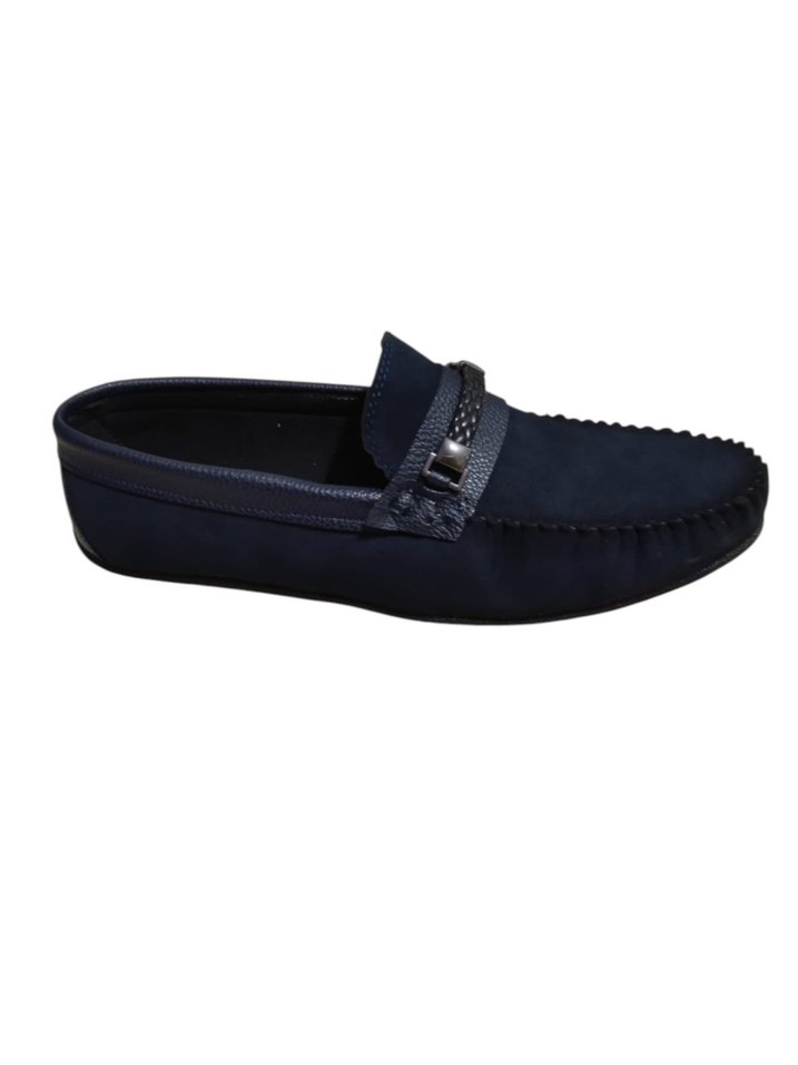 Koyu Mavi Süet Tokalı Erkek Klasik Ayakkabı - Görsel 2