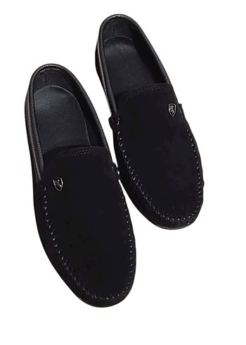 Siyah Erkek Loafer Ayakkabı Tokalı