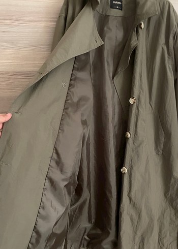 xl Beden haki Renk Kadın Haki Uzun Düğmeli Trençkot