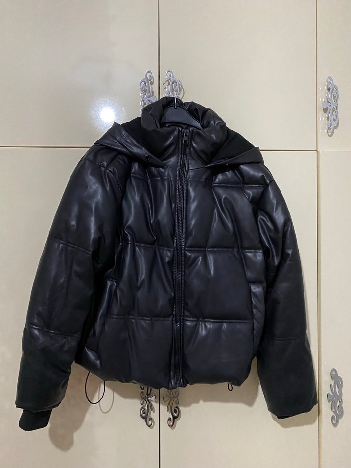 Deri Siyah Mont - Görsel 2