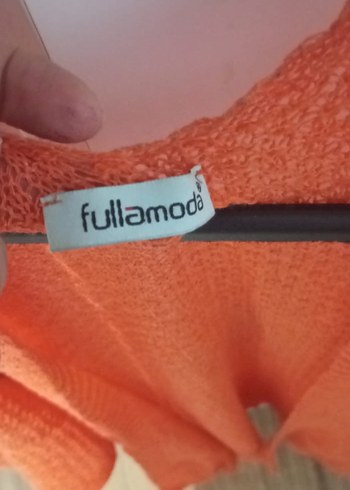 Turuncu Örgü Kadın Hırka - Görsel 3