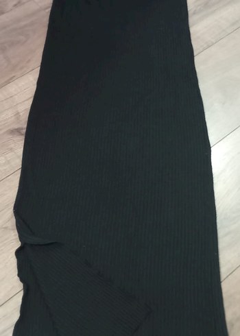 Siyah Yüksek Yakalı Uzun Elbise - Görsel 4