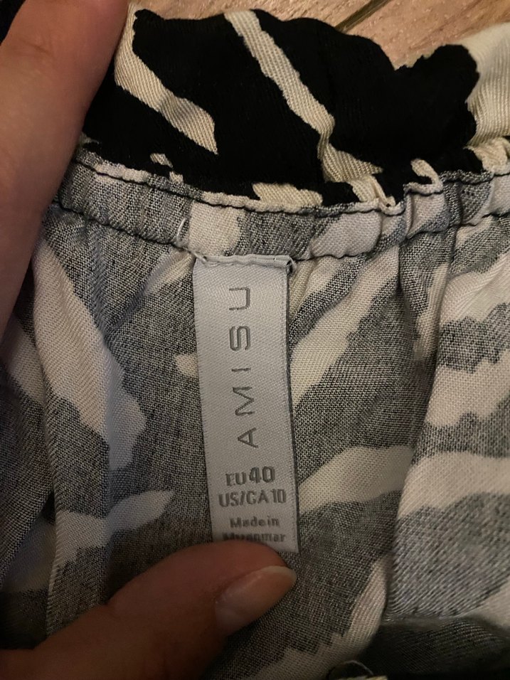 Zebra Desenli Siyah Mini Tulum - Görsel 5