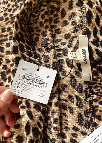 Kahverengi Leopar Desenli Uzun Etek - Görsel 5