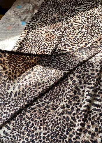 Kahverengi Leopar Desenli Uzun Etek - Görsel 3