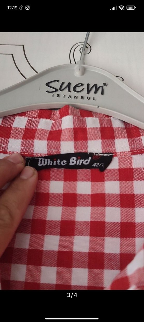 Kareli Uzun Kollu Kadın Midi Gömlek - Görsel 3