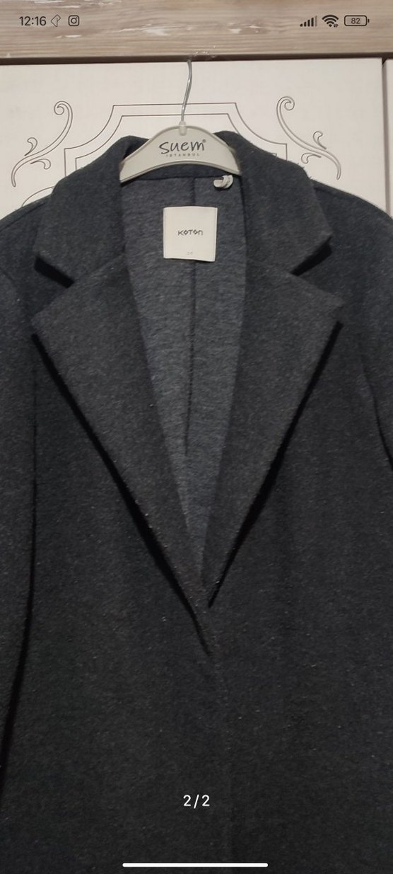 Antrasit Renk Uzun Kaban - Görsel 2