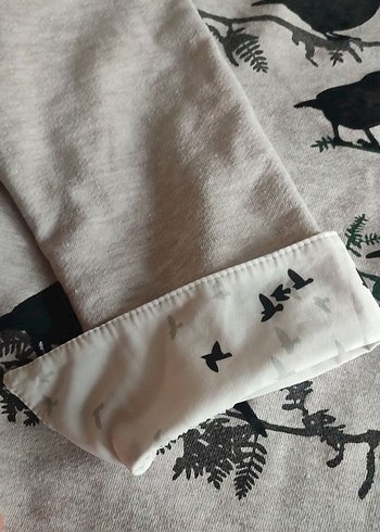 Gri Baskılı Yarım Kollu, Rahat Kesim - Görsel 5