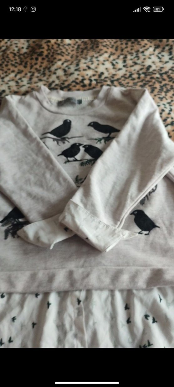 Gri Baskılı Yarım Kollu, Rahat Kesim - Görsel 3