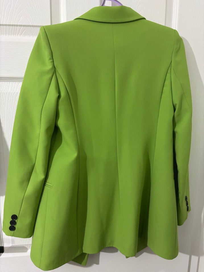 Yeşil Düğmeli Kadın Blazer Ceket - Görsel 2