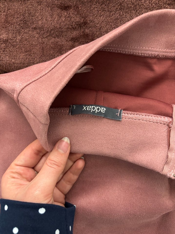 Addax Pembe Süet Mini Etek, Kürk Detaylı - Görsel 3