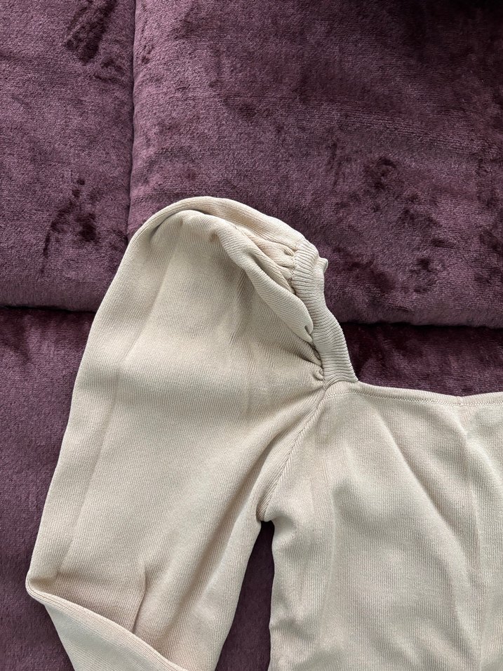 Dilvin Bej V Yaka Uzun Kollu Bluz - Görsel 2