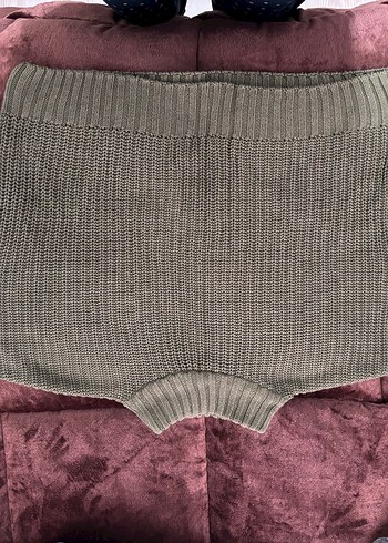 Hm, Haki, Boğazlı Kadın Triko Kazak - Görsel 2