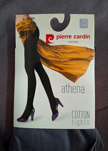 Pamuklu Gri Baskılı Midi Kadın Tayt - Görsel 12