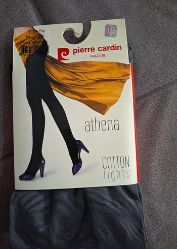 Pamuklu Gri Baskılı Midi Kadın Tayt - Görsel 14