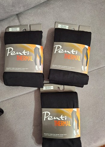 Pamuklu Gri Baskılı Midi Kadın Tayt - Görsel 17