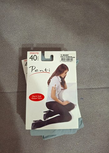 Pamuklu Gri Baskılı Midi Kadın Tayt - Görsel 20