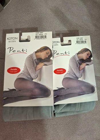 Pamuklu Gri Baskılı Midi Kadın Tayt - Görsel 19