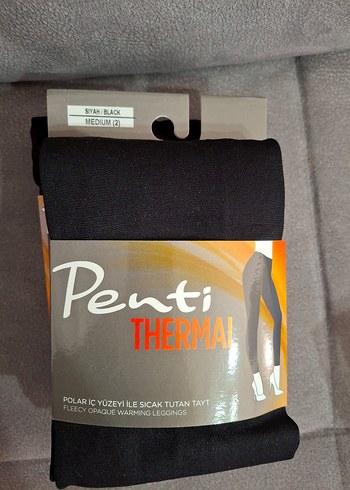 Pamuklu Gri Baskılı Midi Kadın Tayt - Görsel 18