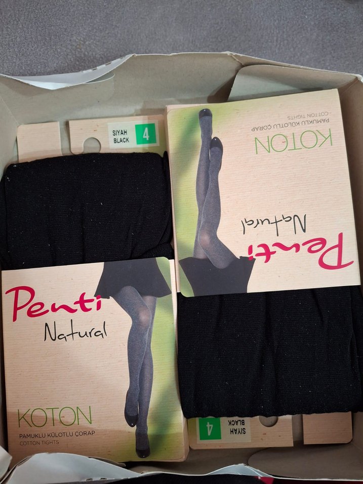 Pamuklu Gri Baskılı Midi Kadın Tayt - Görsel 2