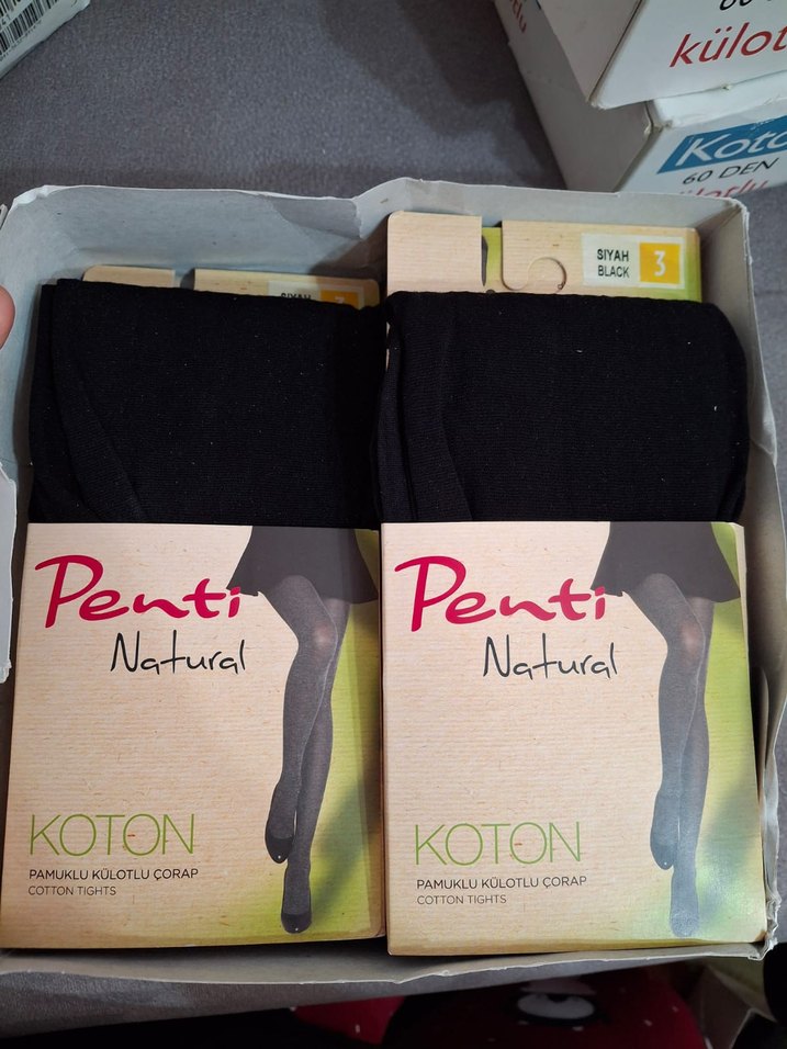 Pamuklu Gri Baskılı Midi Kadın Tayt - Görsel 3