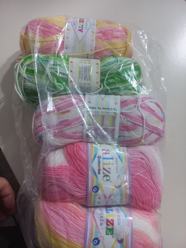 Renkli Noktalı El Örgü İpliği - Görsel 3