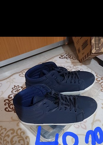 Lacivert Bağcıklı Yılan Desenli Spor Ayakkabı - Görsel 2