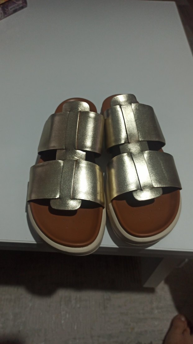 parlak renk Dolgu Topuk Kadın Terlik - Görsel 2