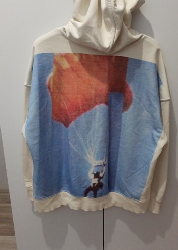 Kadın Beyaz Uzun Kollu Sweatshirt - Görsel 2